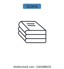 Book icons  symbol vector elements for infographic web