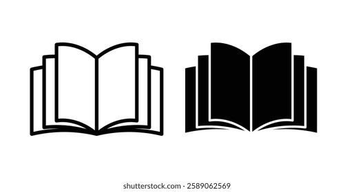 Book icons thin line illustrations designs