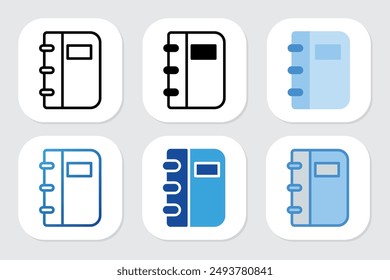 book icons with various design styles