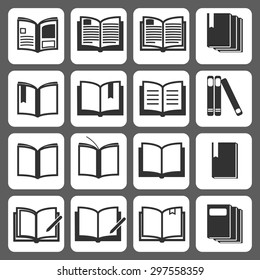 Book icons  vector illustration