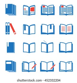 Book icons  vector illustration 