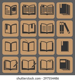 Book icons  vector illustration , icon set