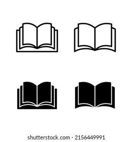 Book icons vector. open book sign and symbol. ebook icon