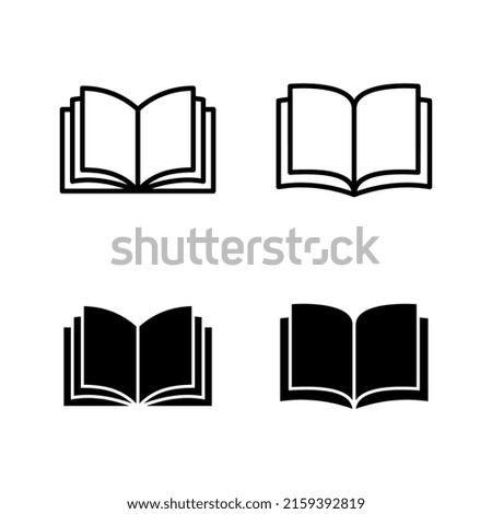 Book icons vector. open book sign and symbol. ebook icon