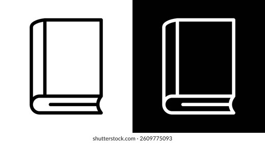 Book icons vector set in stroke line style