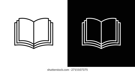 Símbolo de Vector de iconos de libro con líneas de trazo editables para Diseños web
