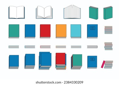 Libere iconos en un vector. Hay diferentes opciones para el ángulo y el color