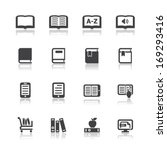 Book Icons with White Background