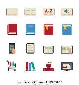 Book Icons with White Background