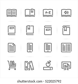 Book icons with White Background 