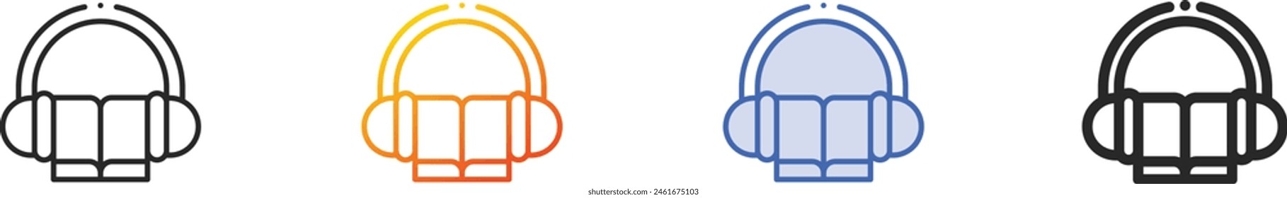 book icon.Thin Linear, Gradient, Blue Stroke and bold Style Design Isolated On White Background