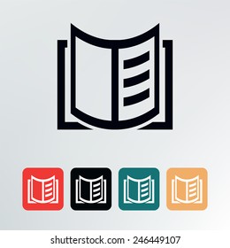 book icon.vector illustration.