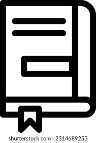 iconos de línea de material de la oficina de id. de libro
