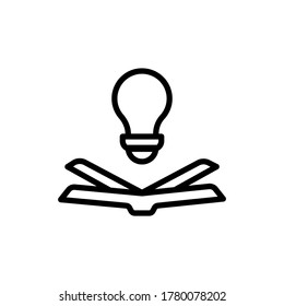Book, idea, bulb icon. Simple line, outline vector elements of knowledge icons for ui and ux, website or mobile application