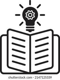 book idea icon. education symbol.