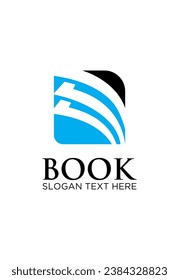 diseño de logotipo vectorial de idea de libro