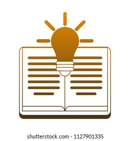 Book and idea in yellow lines