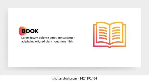 BOOK AND ILLUSTRATION ICON CONCEPT