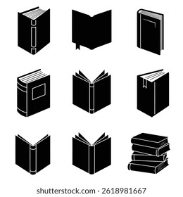 Book Illustration icon. Set Book Logo vector