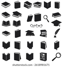 Book Illustration icon. Set Book Logo vector