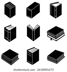 Book Illustration icon. Set Book Logo vector