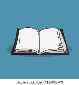 Book illustration on color background