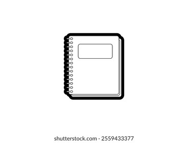 Book illustration on a white background using outline style
