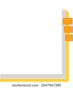 Una ilustración de libro. Adecuado para elementos visuales educativos, marco de página de presentación o diseños de notas.