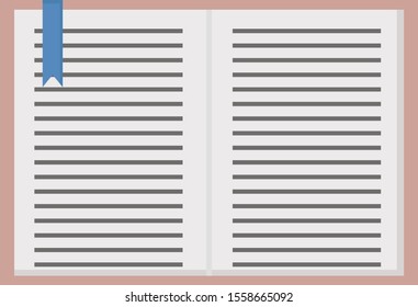 Book, illustration, vector on white background.