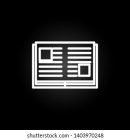 Book with illustrations neon icon. Elements of education set. Simple icon for websites, web design, mobile app, info graphics