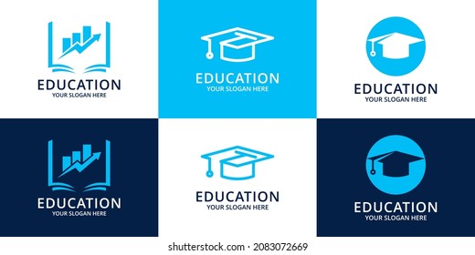 logo de la graduación de infestación de libros con logotipo circular para la inspiración de la educación