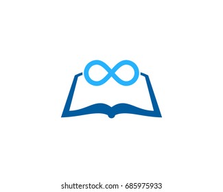 Book Infinity Icon Logo Design Element
