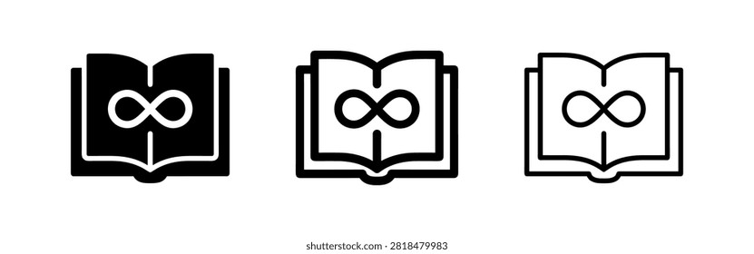Book with Infinity Symbol for Endless Knowledge and Lifelong Learning, Infinite Wisdom Concept
