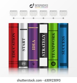 Book infographic template. Modern business concept. Vector illustration