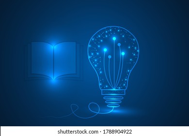 book innovation idea futuristic technology abstract background. technology learning idea abstract. - Shutterstock ID 1788904922
