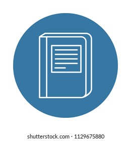 book with an inscription icon. Element of books and magazines icons for mobile concept and web apps. Badge style book with an inscription icon can be used for web and mobile apps on white background