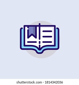 book Instruction. Vector modern line design illustration icon