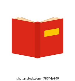 Book inverted icon. Flat illustration of book inverted vector icon isolated on white background