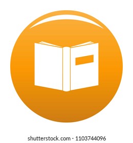 Book inverted icon. Simple illustration of book inverted vector icon for any design orange