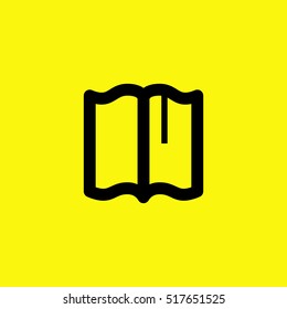 Book isolated minimal single flat linear icon for application and info-graphic. Read line vector icon for websites and mobile minimalistic flat design.