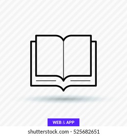Book isolated minimal single flat linear icon for application and info-graphic. Read line vector icon for websites and mobile minimalistic flat design.