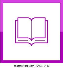 Book isolated minimal single flat linear icon for application and info-graphic. Read line vector icon for websites and mobile minimalistic flat design.