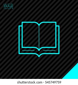 Book isolated minimal single flat linear icon for application and info-graphic. Read line vector icon for websites and mobile minimalistic flat design.