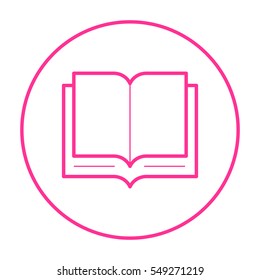 Book isolated minimal single flat linear icon for application and info-graphic. Read line vector icon for websites and mobile minimalistic flat design.