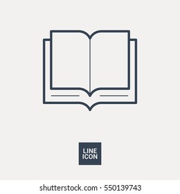 Book isolated minimal single flat linear icon for application and info-graphic. Read line vector icon for websites and mobile minimalistic flat design.