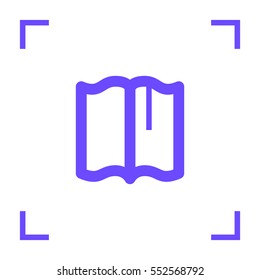 Book isolated minimal single flat linear icon for application and info-graphic. Read line vector for websites and mobile minimalistic design.