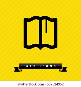 Book isolated minimal single flat linear icon for application and info-graphic. Read line vector icon for websites and mobile minimalistic flat design.
