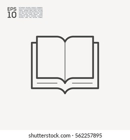 Book isolated minimal single flat linear icon for application and info-graphic. Read line vector icon for websites and mobile minimalistic flat design.