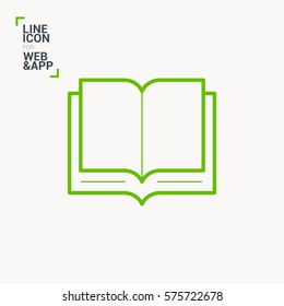 Book isolated minimal single flat linear icon for application and info-graphic. Read line vector icon for websites and mobile minimalistic flat design.