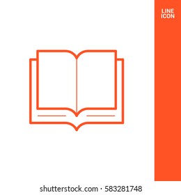 Book isolated minimal single flat linear icon for application and info-graphic. Read line vector icon for websites and mobile minimalistic flat design.